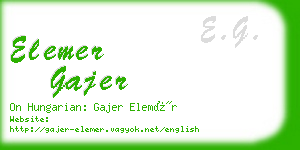 elemer gajer business card